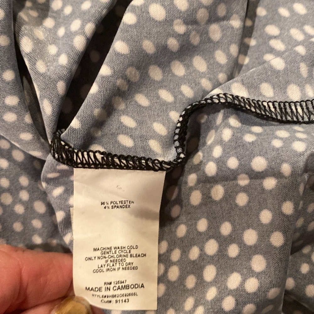 Petite XL Cocomo black polka dot blouse - NWT - Picture 4 of 4